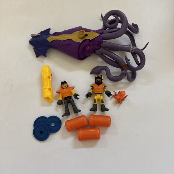 Fisher Price Imaginext Deep Sea Mission Command Ship Boat Diver 2 Figures CLEAN - Picture 2 of 8